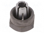 Collet | steel | V: with flange nut | Shape: hexagonal | 6mm