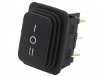 ROCKER | DP3T | Pos: 3 | ON-OFF-ON | 14A/250VAC | black | none | 100m&Omega;