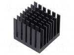 Heatsink: extruded | grilled | BGA | black | L: 30mm | W: 30mm | H: 24.5mm