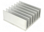 Heatsink: extruded | grilled | L: 80mm | W: 78mm | H: 35mm | aluminium