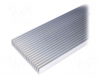 Heatsink: extruded | grilled | natural | L: 1000mm | W: 130mm | H: 25mm