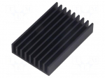Heatsink: extruded | grilled | black | L: 50mm | W: 33mm | H: 10mm