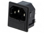 Connector: AC supply | socket | male | 10A | 250VAC | IEC 60320 | UL94V-0