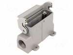 Enclosure: for Han connectors | Han A | size 16A | with latch | PG16