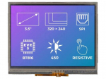 Display: TFT | 3.5" | 320x240 | Illumin: LED | Dim: 76.9x63.9x7.6mm