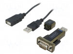 Adapter USB-RS232 | D-Sub 9pin plug,USB A plug | USB 2.0