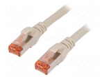 Patch cord | S/FTP | 6 | stranded | Cu | LSZH | grey | 3m | 27AWG