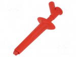 Clip-on probe | crocodile | 16A | 1kVDC | red | 4mm