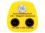 Earthing plug | ESD | 1M&Omega; | Plug: UK