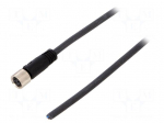 Connection lead | M8 | PIN: 3 | straight | 5m | plug | 60VAC | 4A | -25&divide;80&deg;C