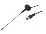 Antenna | DAB,DVB-T | 3dBi | Mounting: magnet | 50&Omega; | male,IEC | -30&divide;85&deg;C