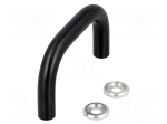Handle | Mat: oxidized steel | black | H: 35mm | Mounting: M4 screw