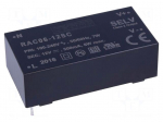 Converter: AC/DC | 6W | Uout: 12VDC | Iout: 500mA | 78% | Mounting: PCB