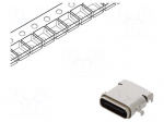 Connector: USB C | socket | SMT | angled 90&deg; | sealed | USB 3.1
