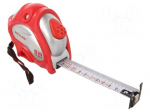 Measuring tape | L: 8m | Class: II | white | double-sided | measure