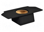 Car loudspeaker enclosure | MDF | black | 250mm | Grooving: 272mm