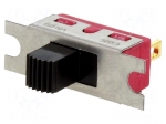 Switch: slide | Pos: 2 | SPDT | 0.02A/20VAC | 0.02A/20VDC | ON-ON | 1000