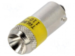 LED | yellow | 110VAC | Cap: BA9S