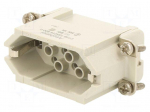 Connector: HDC | contact insert | male | 10A | 250V | PIN: 15 | 15+PE