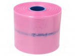 Protection bag | ESD | L: 250m | W: 200mm | Thk: 90um | polyetylene | pink