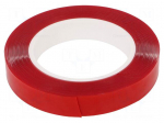 Tape: fixing | W: 19mm | L: 5.5m | Thk: 1mm | double-sided | acrylic