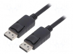 Cable | DisplayPort plug,both sides | 5K,HBR3,UHD 2880p | 2m | black