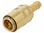 Quick connection coupling | straight,with valve | max.15bar