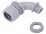 90&deg; angled connector | Thread: metric,non-swivel,outside