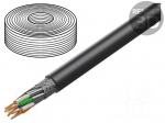 Wire | S/FTP | 4x2x26AWG | 7 | stranded | Cu | FRNC | black | &Oslash;cable: 7.1mm