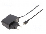 Power supply: switching | mains,plug-in | 5VDC | 2A | 10W | 78.7% | black