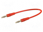 Test lead | 60VDC | 30VAC | 10A | banana plug 2mm,both sides | red