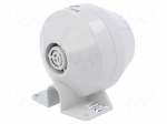 Signaller: sound | horn | 24VAC | 92dB | KDH | IP43 | &Oslash;75x72mm | ABS