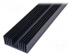 Heatsink: extruded | U | black | L: 1000mm | W: 120mm | H: 50mm | aluminium