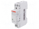 Contactor: 2-pole installation | 16A | 12VAC,12VDC | NC + NO | ESB