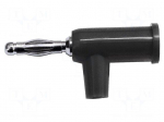 Laboratory connector: 4mm banana | plug | 15A | 5kVDC | black | push-in
