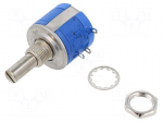 Potentiometer: shaft | multiturn | 5k&Omega; | 2W | &plusmn;5% | 6.3mm | linear | &Oslash;: 22mm