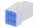 Connector: wire-wire/PCB | plug | female | JWPF | 3A | 100V | PIN: 6 | IPX7