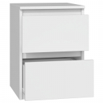 Topeshop M2 BIEL nightstand/bedside table 2 drawer(s) White