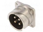 Connector: military | socket | male | PIN: 4 | GCA | 74A | soldering | 22-22