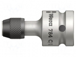 Adapter | Socket size-inch: 1/2" | Kind of socket: hexagonal | 1/4"