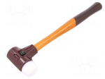 Hammer | tinner's | 295mm | W: 90mm | 320g | 30mm | round | plastic | wood
