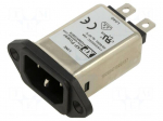 Connector: AC supply | socket | male | Inom: 10A | Ir: 2&divide;5uA | 250VAC