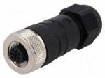 Connector: M12 | plug | PIN: 5 | female | straight | IP67 | screw terminal