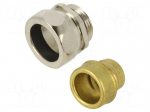Straight terminal connector | Thread: PG,outside | brass | IP65