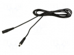 Cable | 1x0.5mm2 | DC 5,5/2,1 plug,DC 5,5/2,1 socket | straight