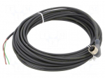 Cable: for sensors/automation | UNF 1/2-20 | PIN: 3 | angled | 10m