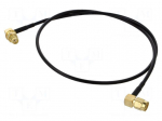 Cable | 0.5m | RP-SMA male,SMA female | black | angled | 50&Omega;