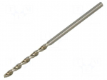 Drill bit | for metal | &Oslash;: 1.5mm | L: 40mm | Working part len: 18mm