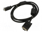 Cable | D-Sub 15pin HD socket,D-Sub 15pin HD plug | black | 1.8m