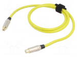 Cable | RCA socket,both sides | 1m | Plating: gold-plated | yellow